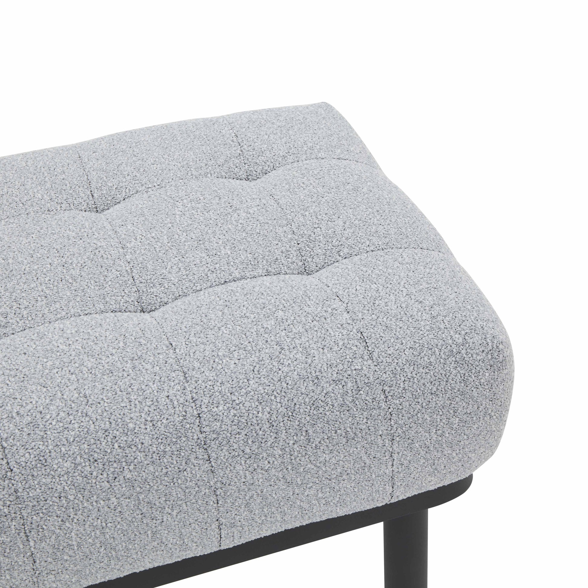 Olivia Grey Boucle Bench by TOV