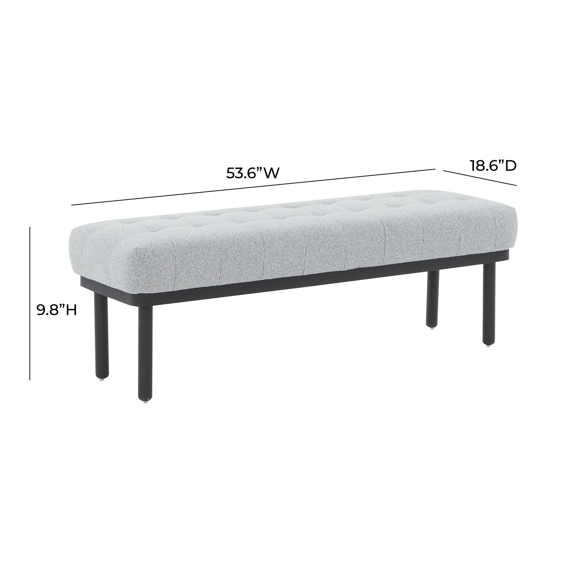 Olivia 53 Boucle Bench by TOV Oc68633