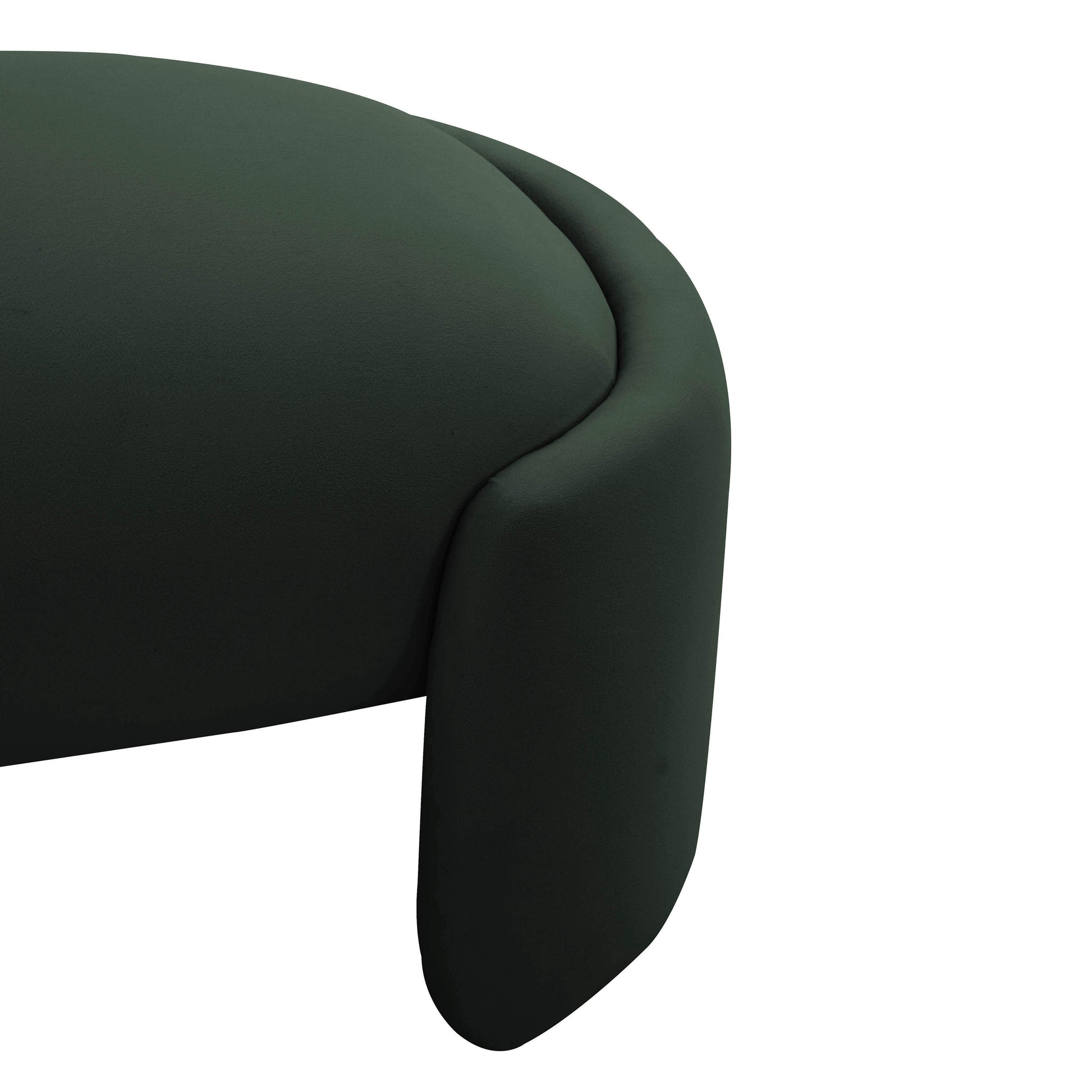 Toledo Forest Green Velvet Bench by TOV