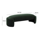 Toledo Forest Green Velvet Bench by TOV