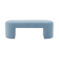 Elena Light Blue Velvet Bench by TOV