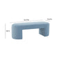 Elena Light Blue Velvet Bench by TOV