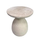 Gina Cream Travertine Side Table by TOV Oc68641