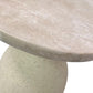 Gina Cream Travertine Side Table by TOV Oc68641