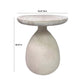 Gina Cream Travertine Side Table by TOV Oc68641