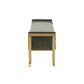 Ines Green Textured Velvet Bench by TOV