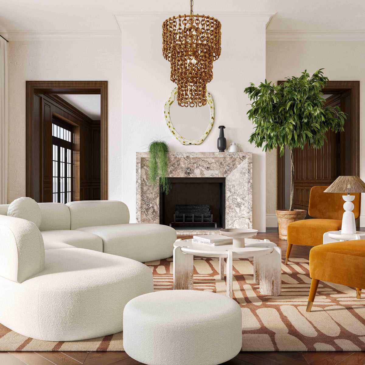 Broohah Cream Performance Boucle Ottoman by TOV Furniture – photo 2 of 4