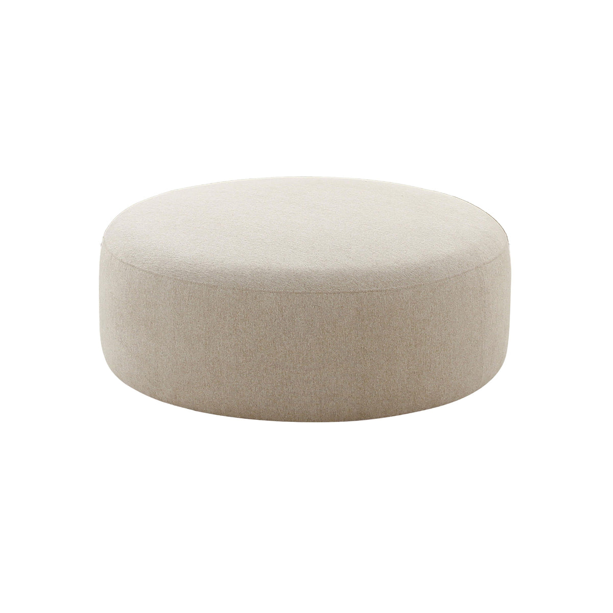 Broohah Beige Performance Linen Ottoman by TOV Furniture – photo 1 of 4