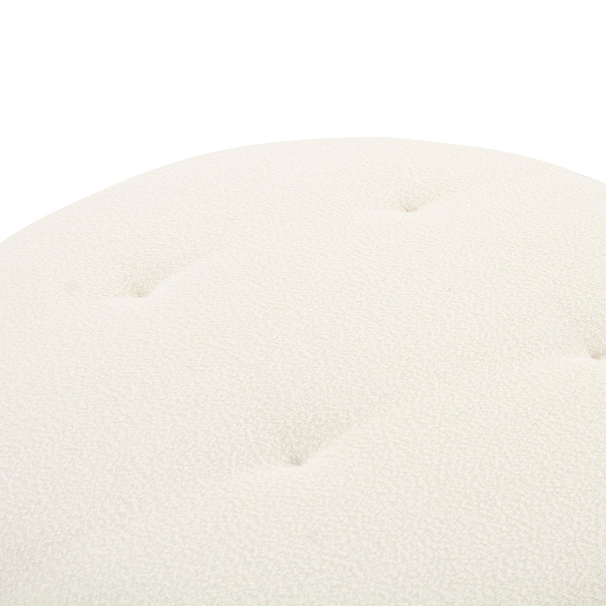 Fickle Cream Performance Boucle Swivel Ottoman by TOV Furniture – photo 3 of 5