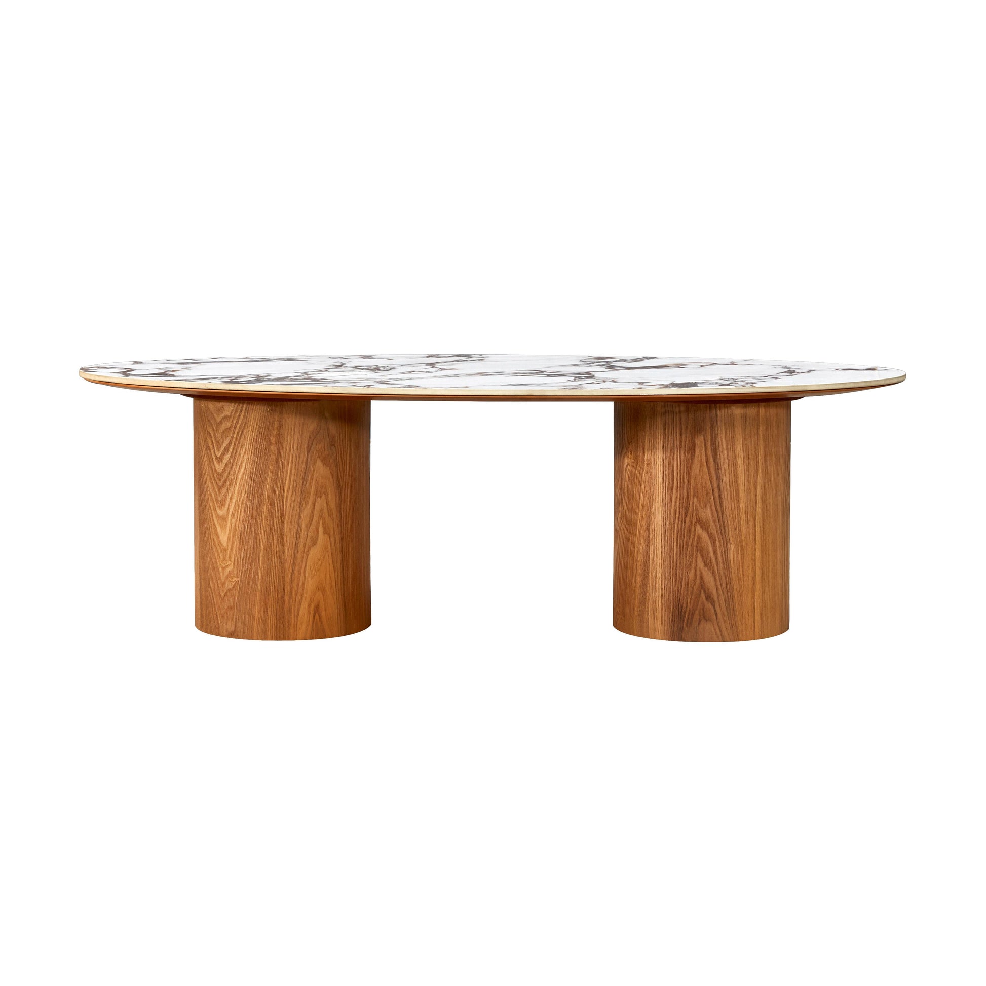 Tamara Marble Ceramic Oval Coffee Table by TOV