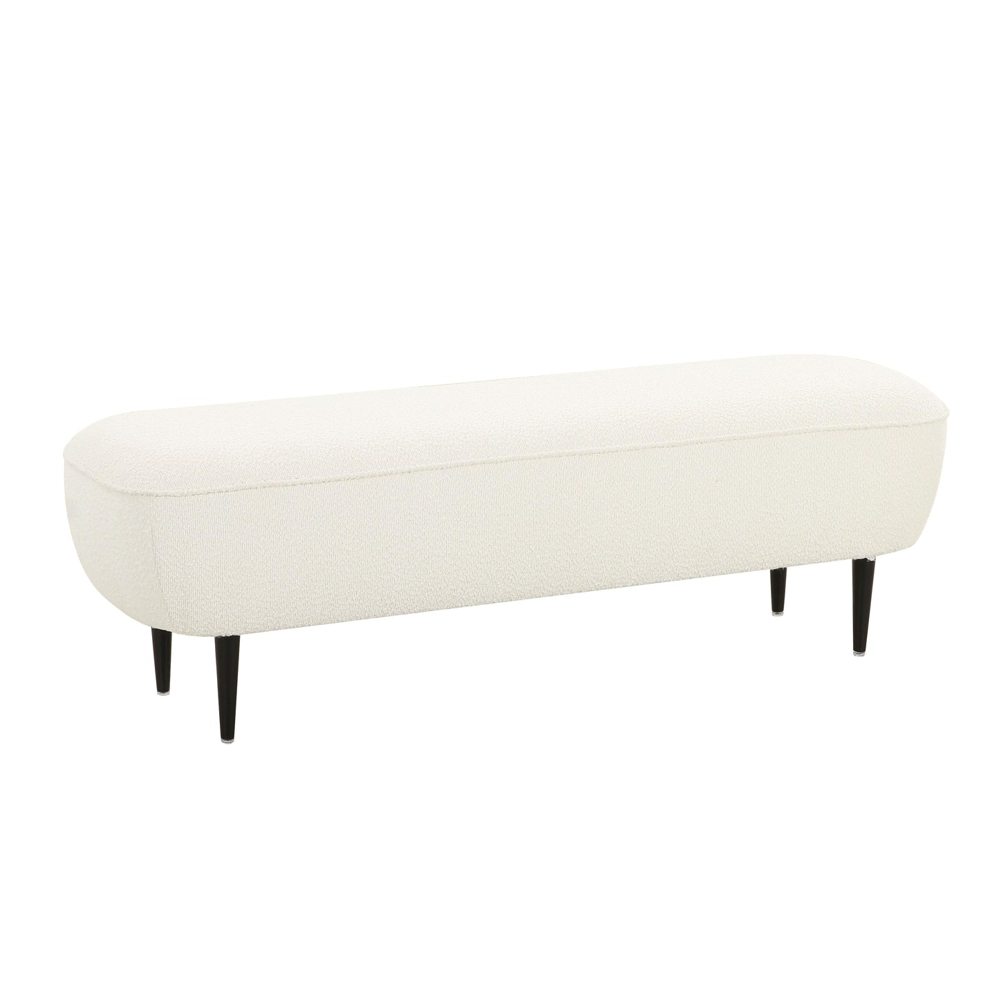 Denise 51 Cream Boucle Bench by TOV Oc68691