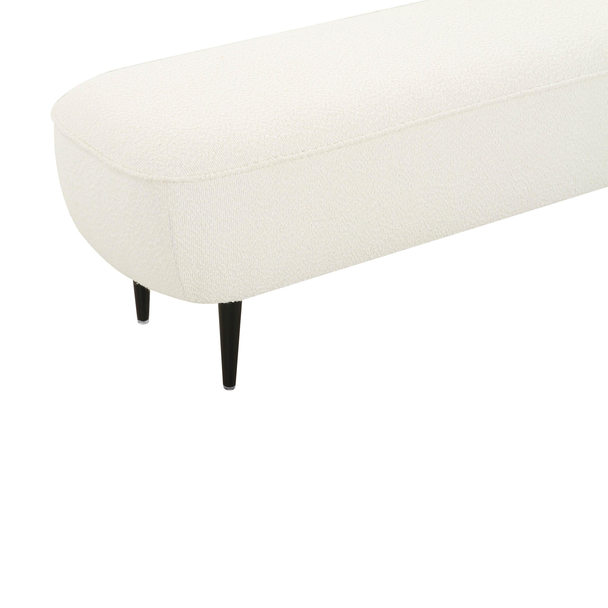 Denise 51 Cream Boucle Bench by TOV Oc68691