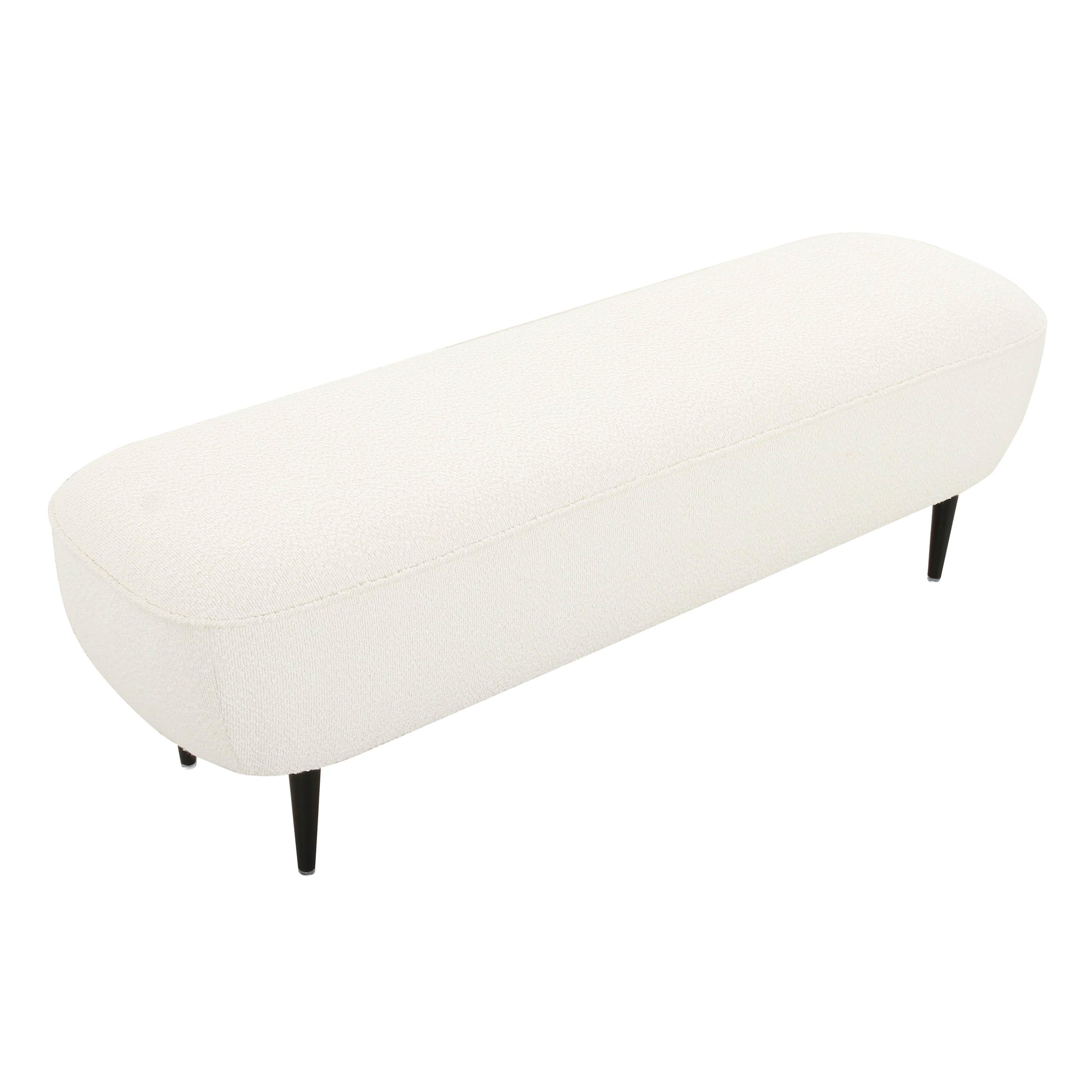 Denise 51 Cream Boucle Bench by TOV Oc68691