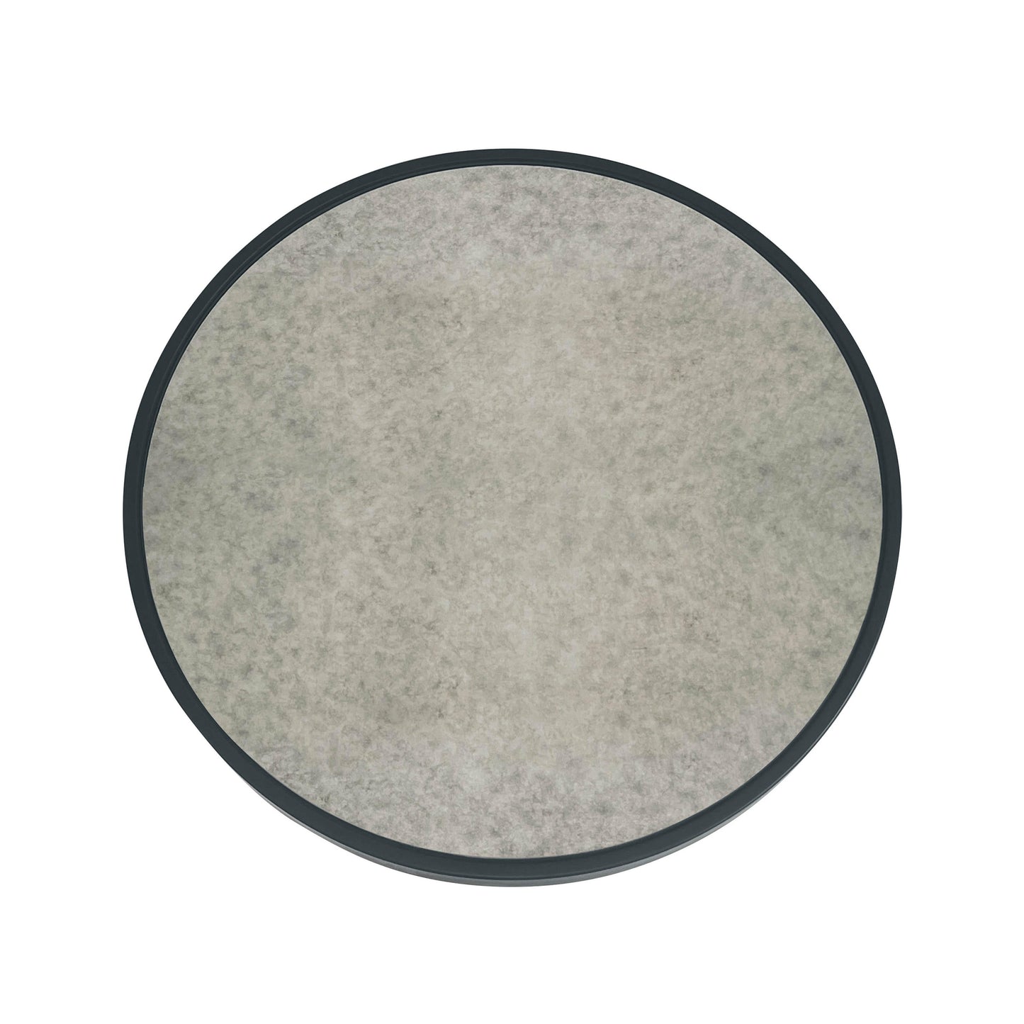 Nautilus 36 Antique Silver Mirrored Round Coffee Table by TOV Oc68720