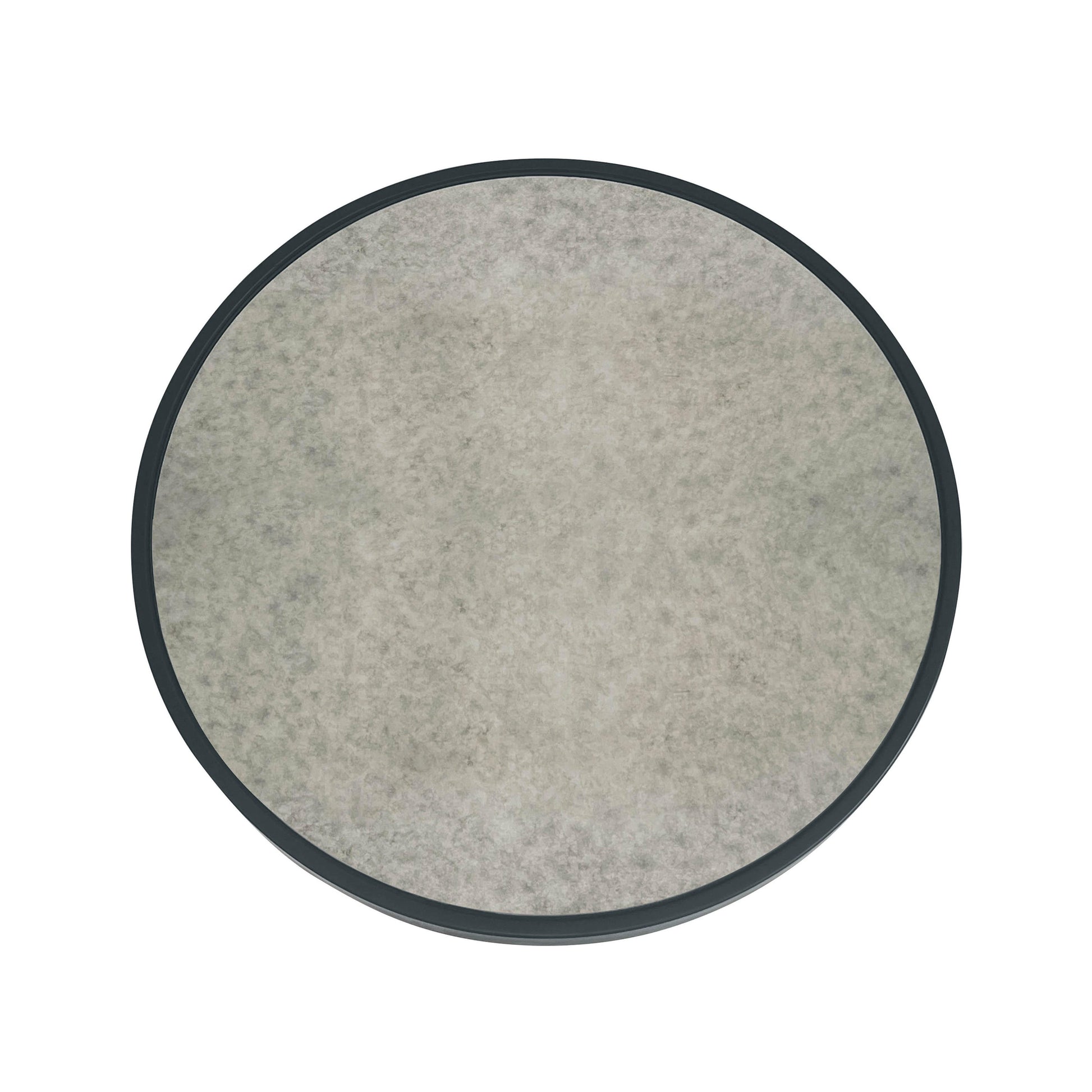 Nautilus 36 Antique Silver Mirrored Round Coffee Table by TOV Oc68720