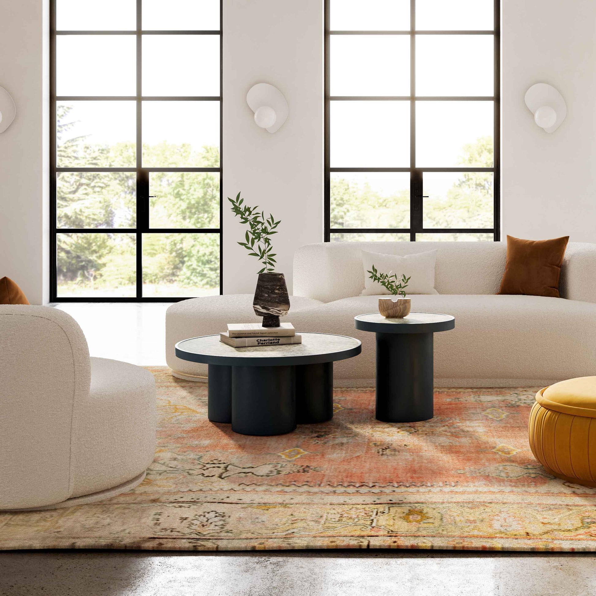 Nautilus Antique Silver Mirrored Round Side Table Antique Silver - ON FINAL SALE by Tov Furniture