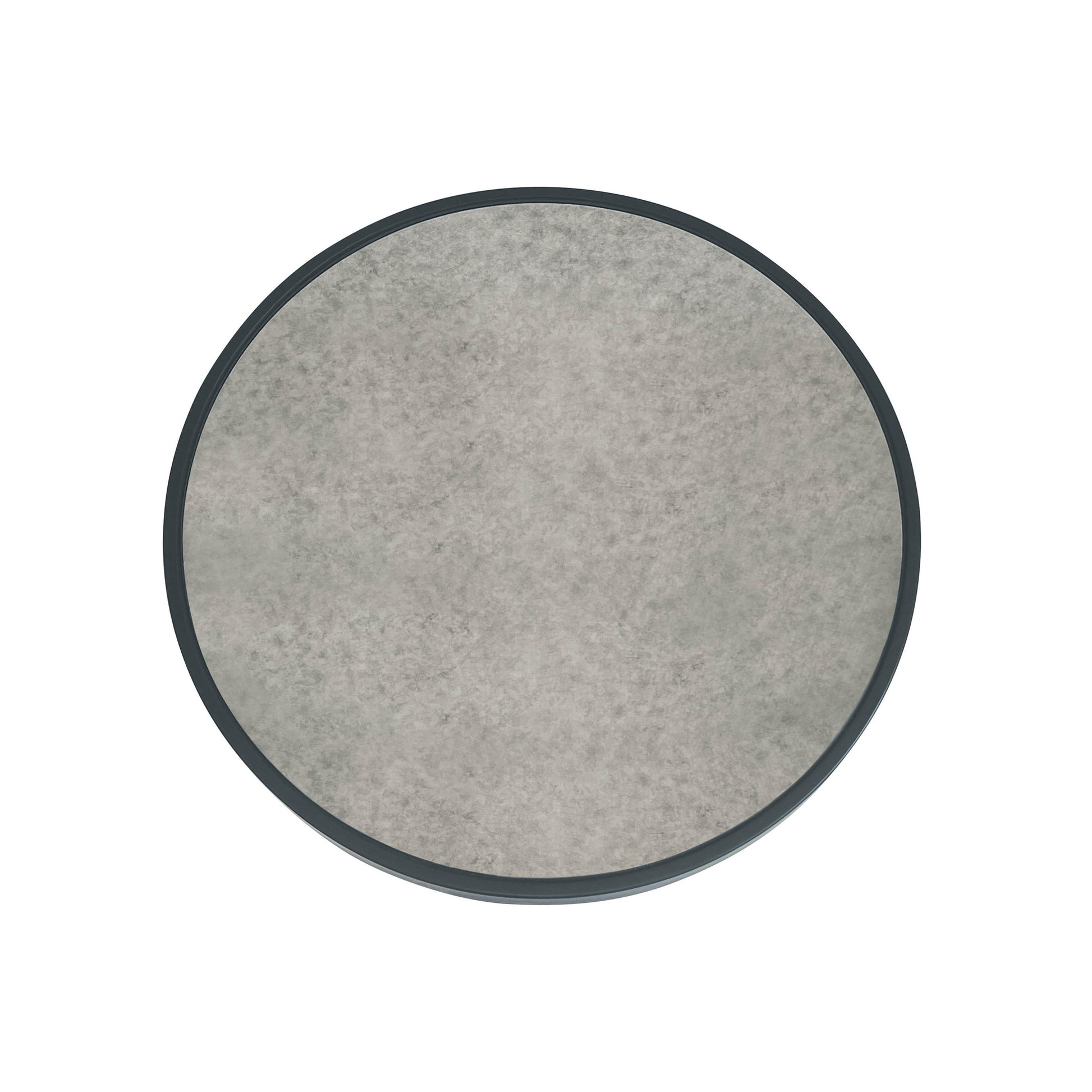 Nautilus Antique Silver Mirrored Round Side Table by TOV Oc68721