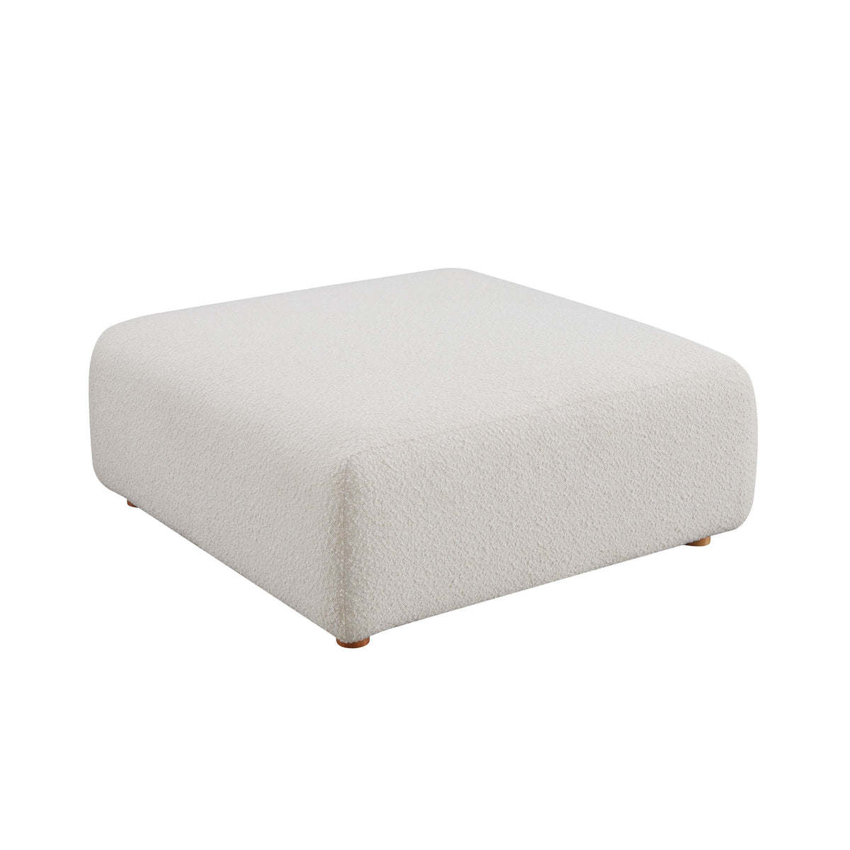 Hangover Cream Performance Boucle Ottoman by TOV Furniture – photo 1 of 5
