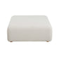 Hangover Cream Boucle Ottoman by TOV