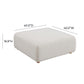 Hangover Cream Boucle Ottoman by TOV