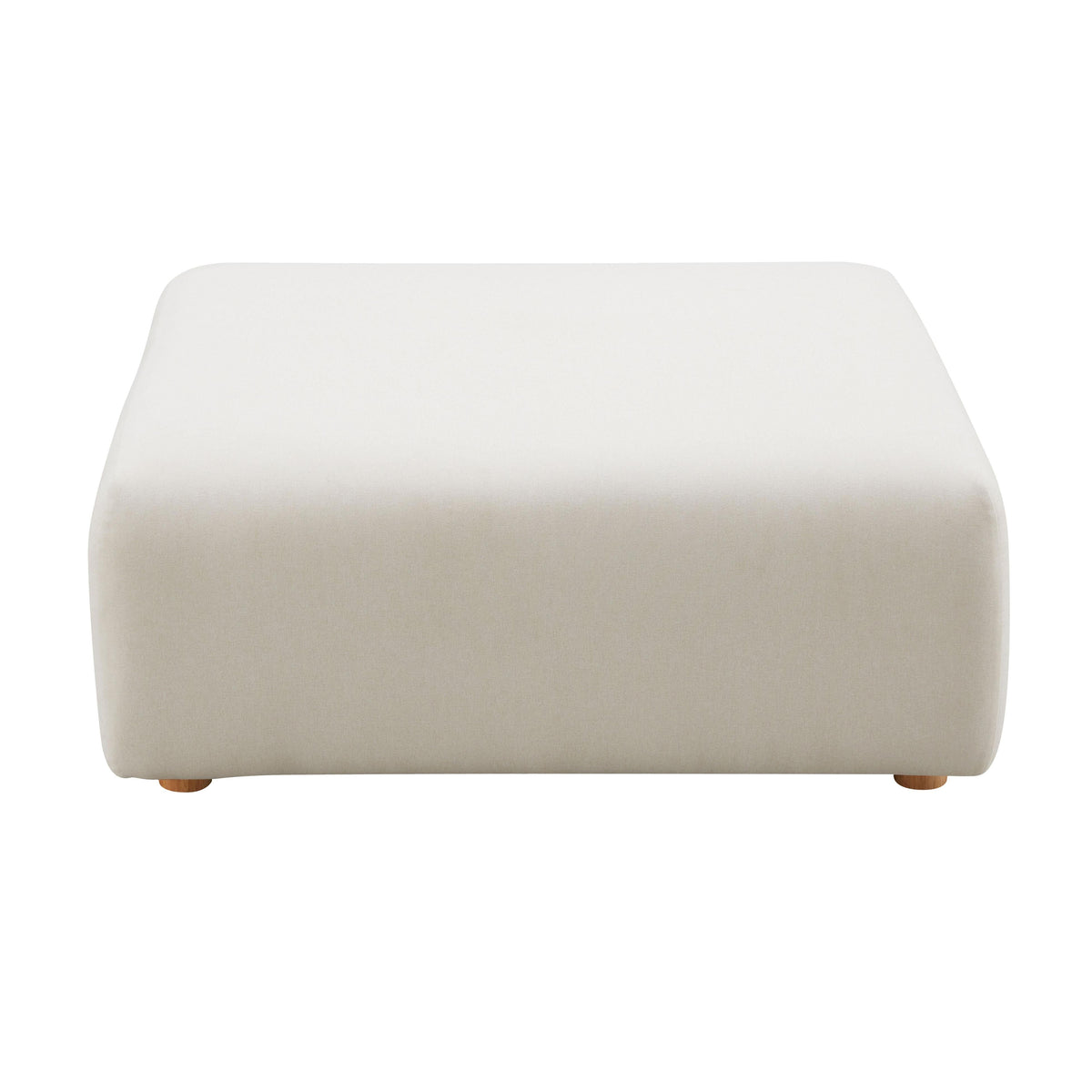 Hangover Cream Performance Linen Ottoman by TOV Furniture – photo 3 of 5