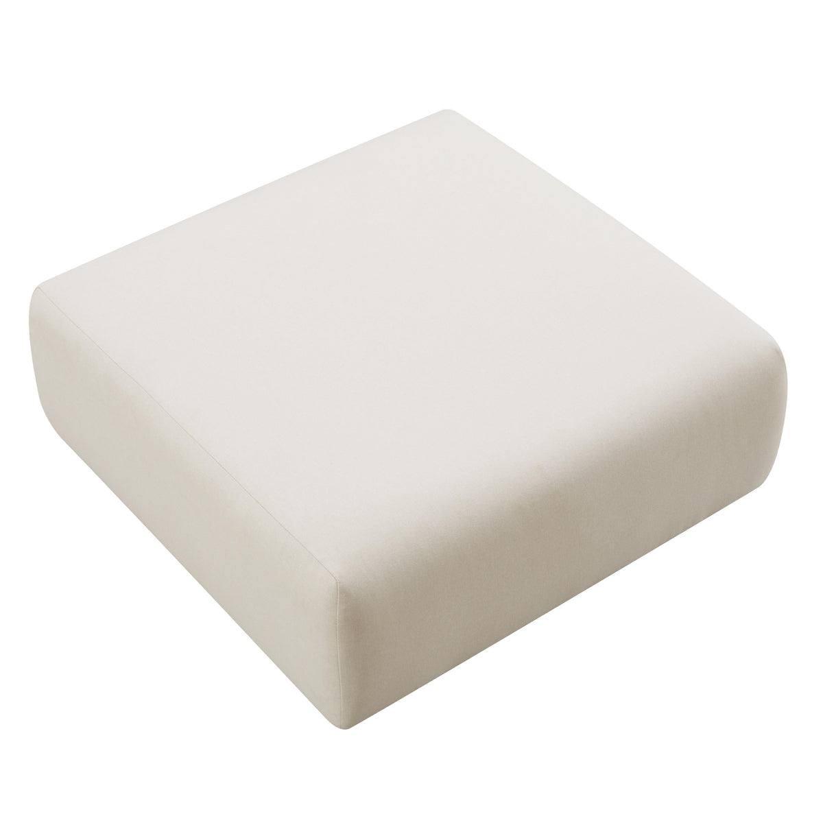 Hangover Cream Performance Linen Ottoman by TOV Furniture – photo 4 of 5