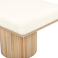 Sagano White Dyed Yarn Bench by TOV