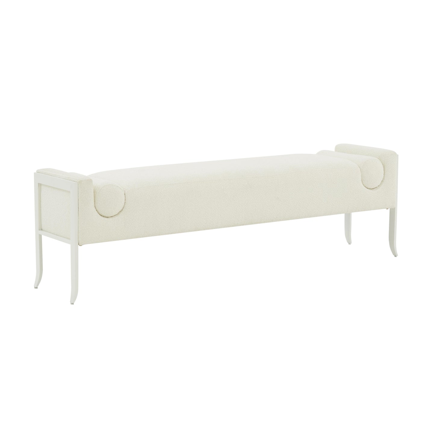 Ines Cream Boucle Bench by TOV