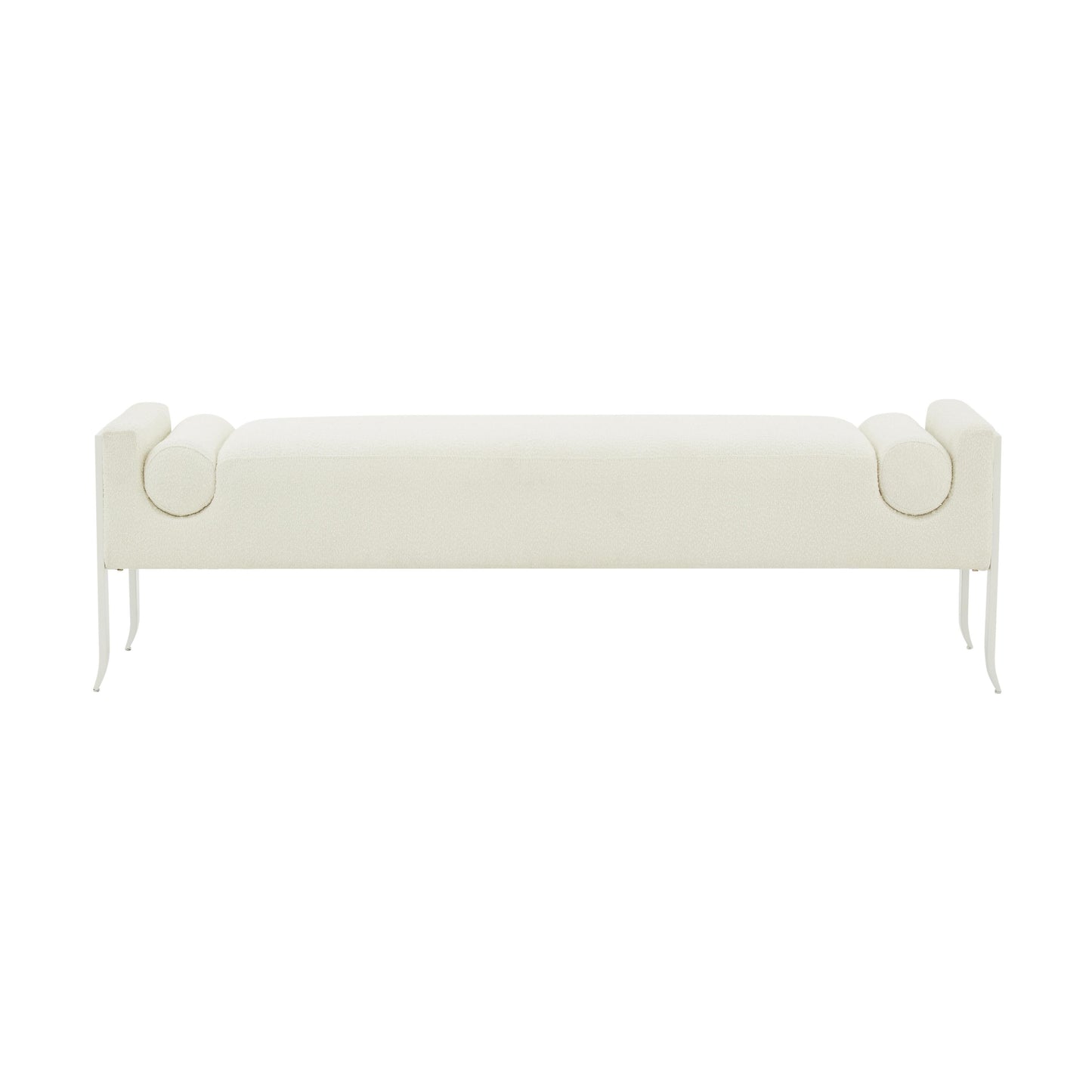 Ines Cream Boucle Bench by TOV