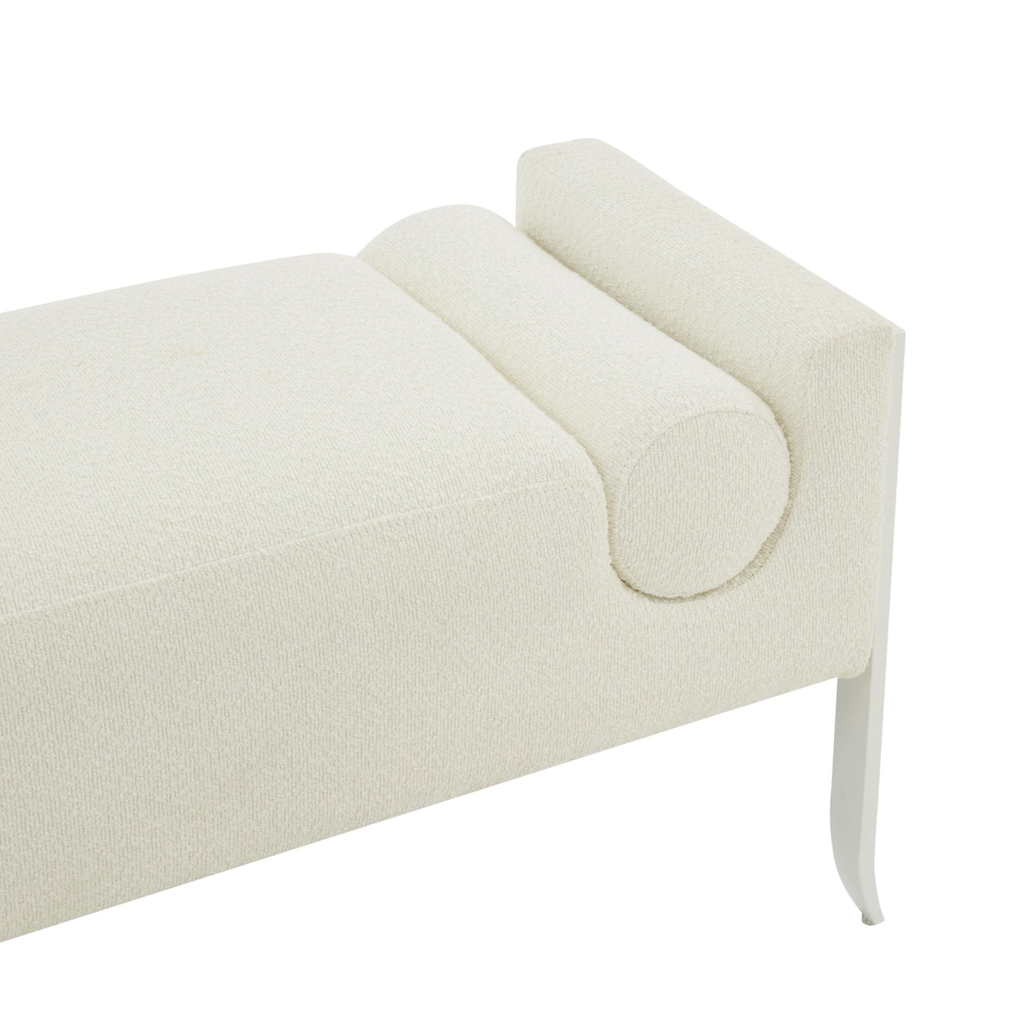 Ines Cream Boucle Bench by TOV