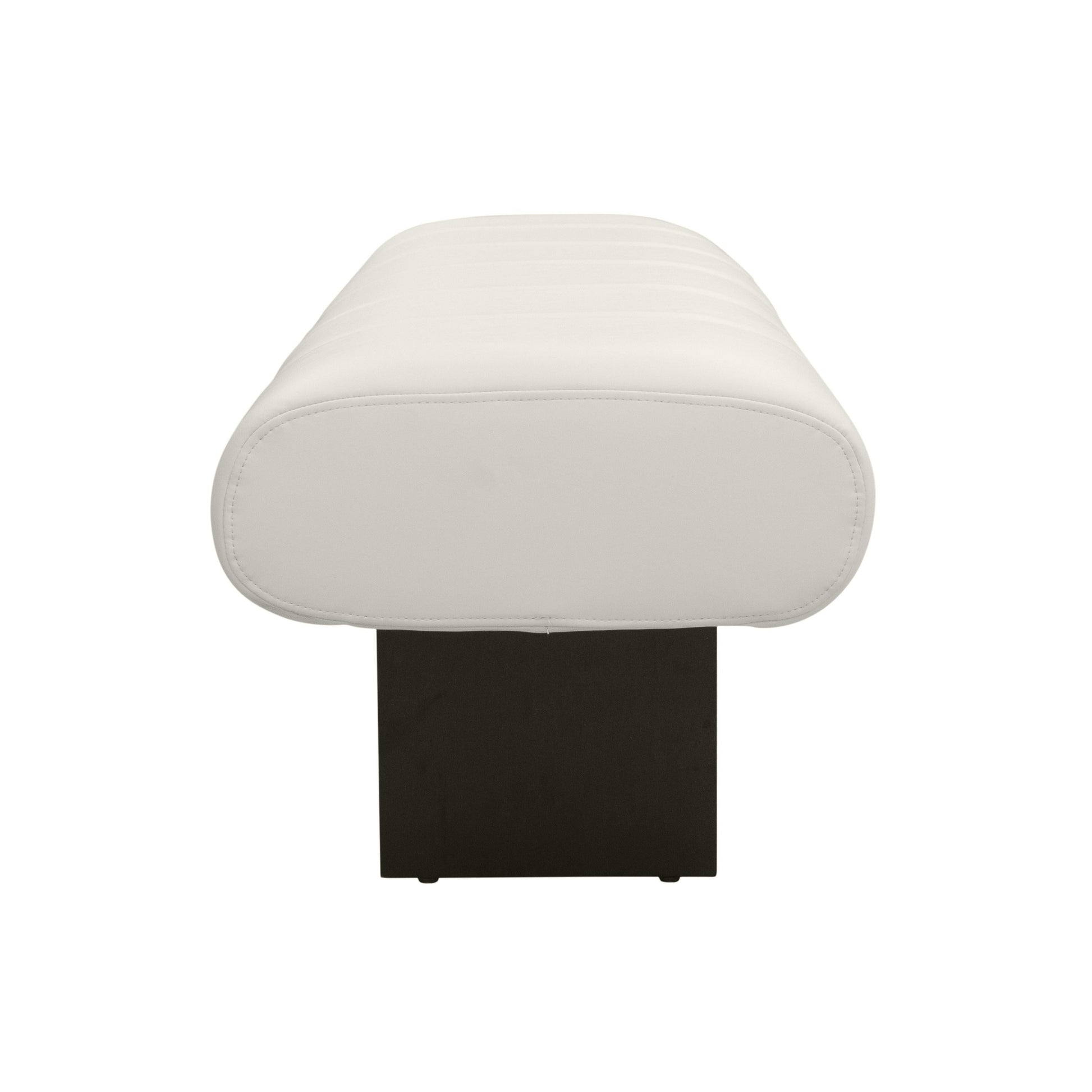 Karol 59 5 Cream Performance Vegan Leather Bench by TOV Oc68949