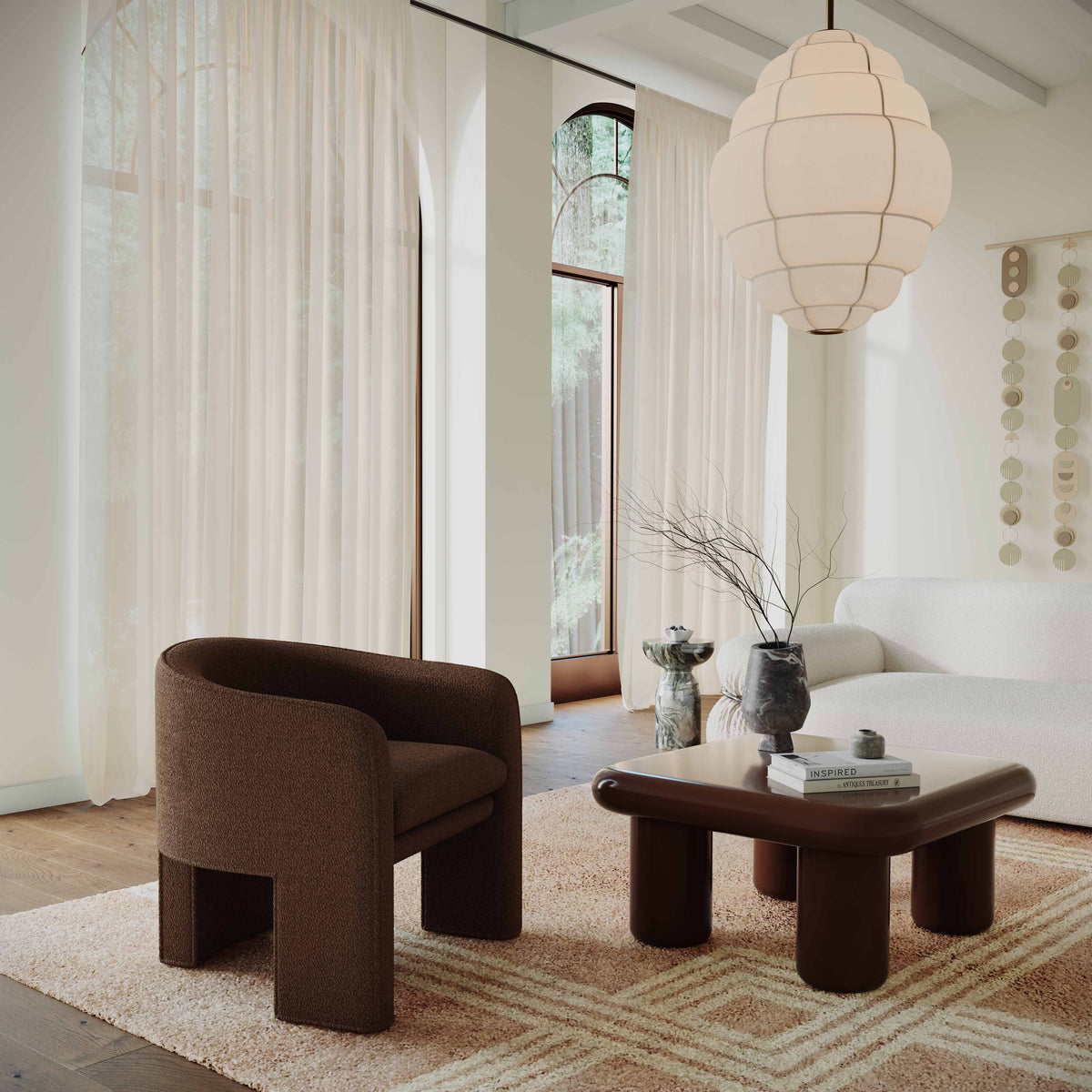 Memphis Chocolate Brown Coffee Table by TOV Furniture – photo 2 of 6