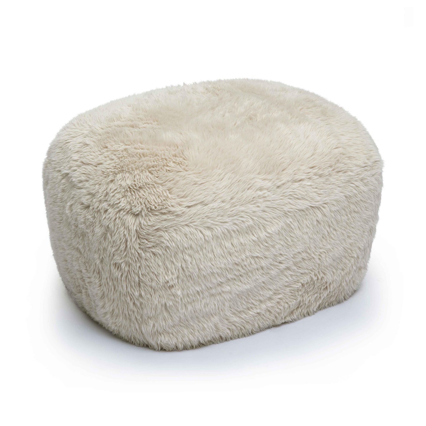 Britt Contract-Grade Vegan Shearling Ottoman Natural by Tov Furniture