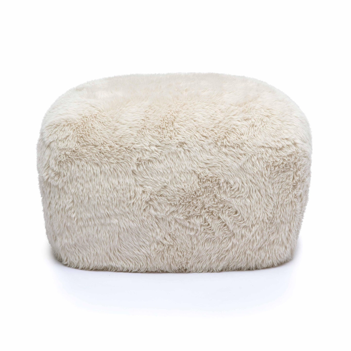 Britt Contract-Grade Vegan Shearling Ottoman Natural by Tov Furniture