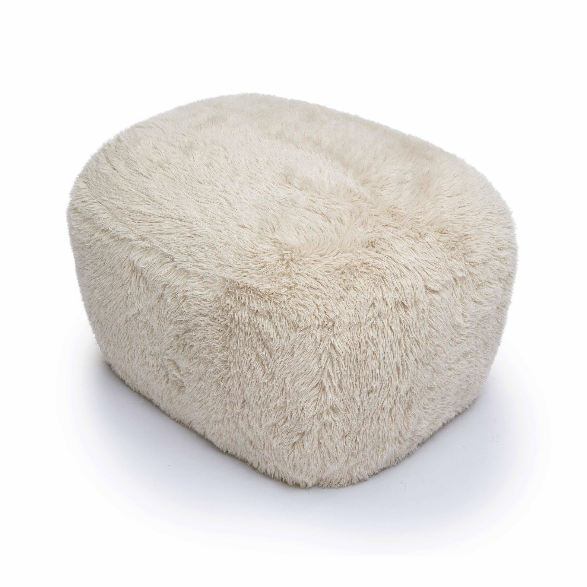 Britt Contract-Grade Vegan Shearling Ottoman Natural by Tov Furniture