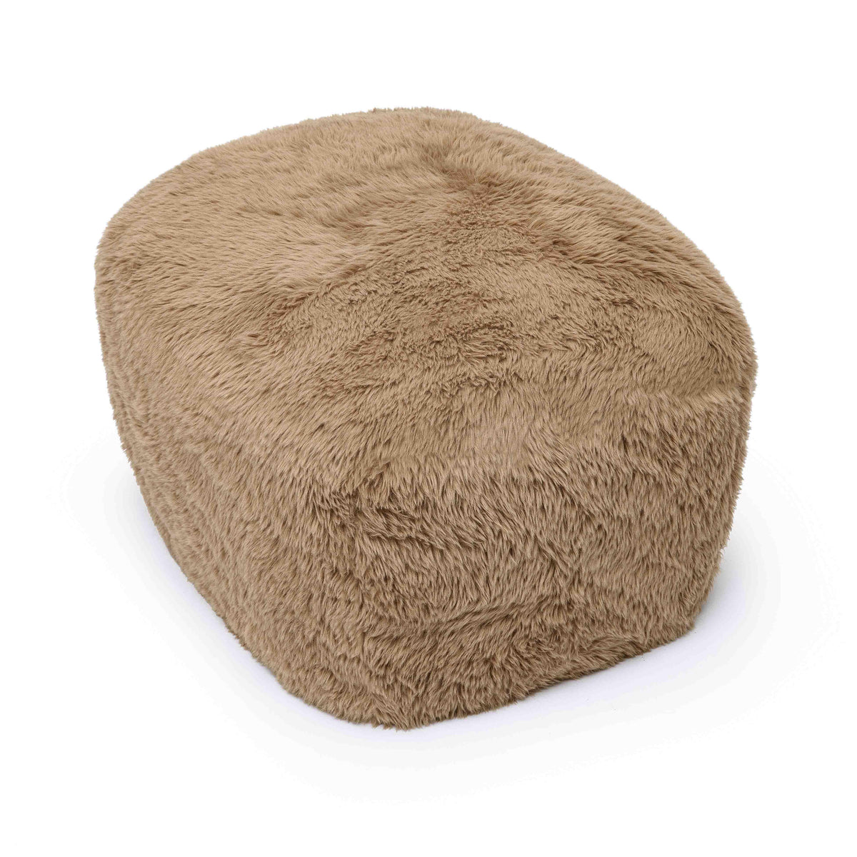 Britt Dark Taupe Contract-Grade Vegan Shearling Ottoman by TOV Furniture – photo 4 of 6