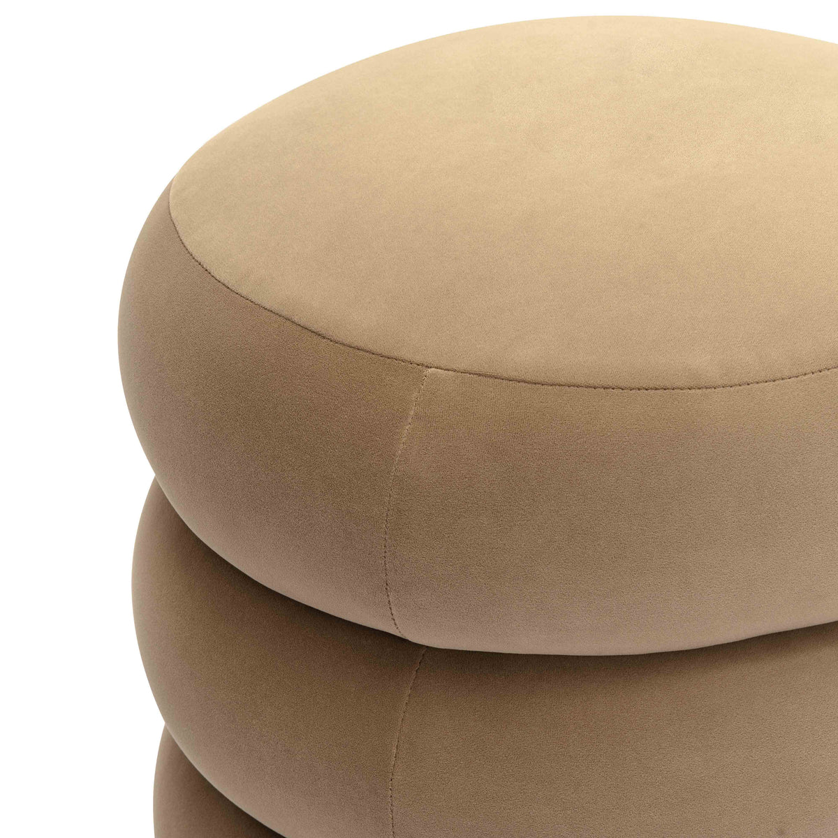 Stefanie Taupe Performance Velvet Ottoman by TOV Furniture – photo 5 of 7