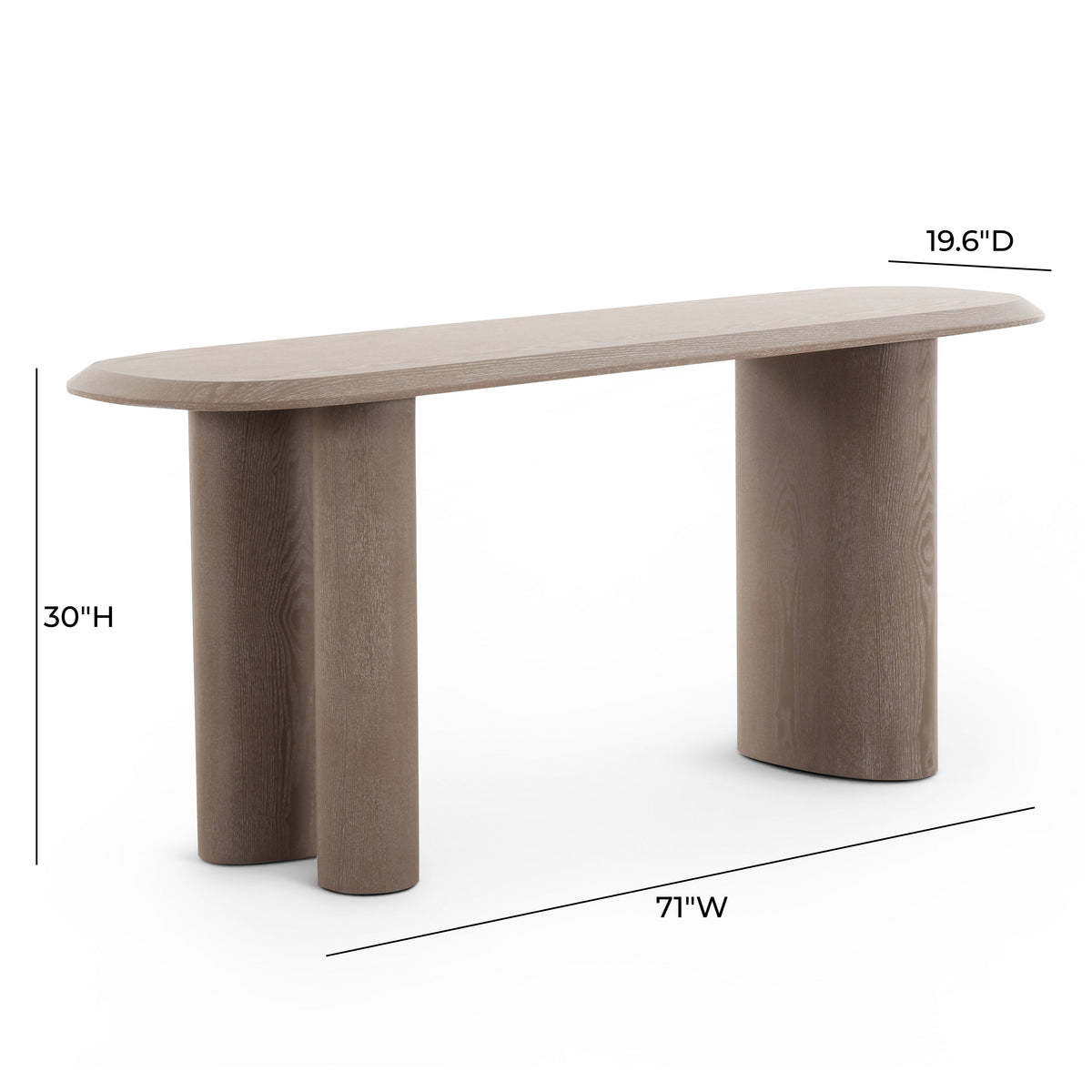 Rhema 71" Washed Ash Console Table by TOV Furniture – photo 7 of 7