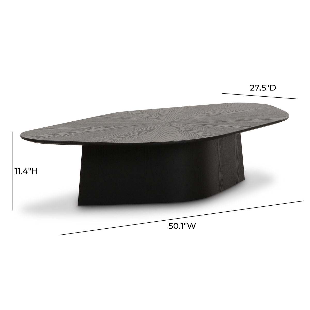 Roche Black Ash Low Coffee Table by TOV Furniture – photo 7 of 9