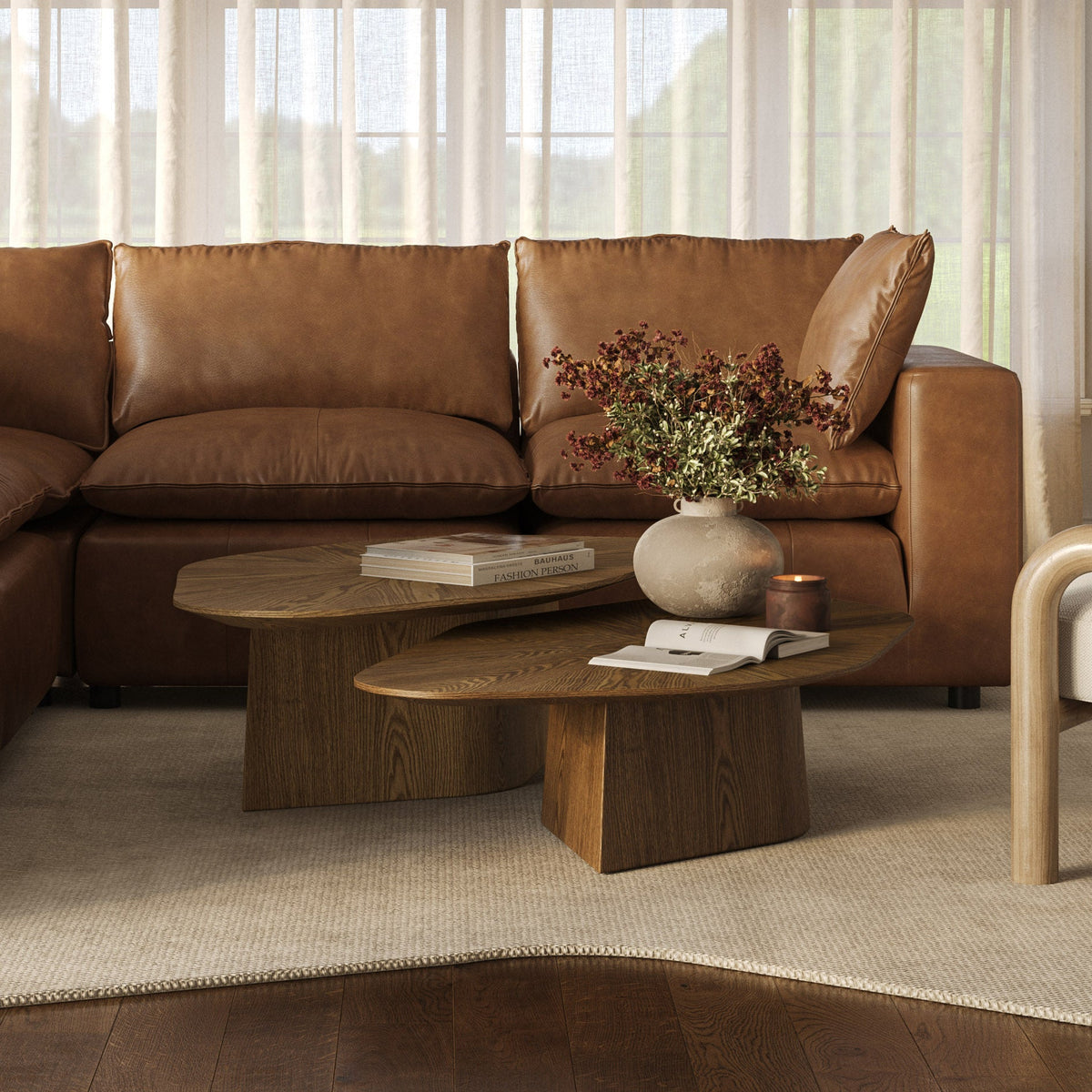 Roche Brown Ash Geometric Coffee Table by TOV Furniture – photo 9 of 9