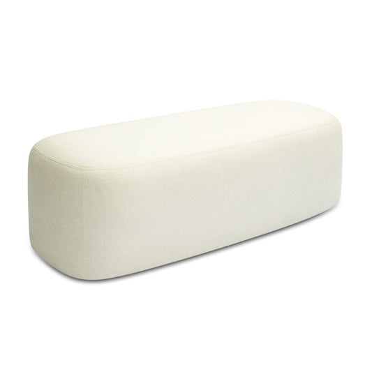Graceland 54" Performance Faux Mohair Bench Cream by Tov Furniture