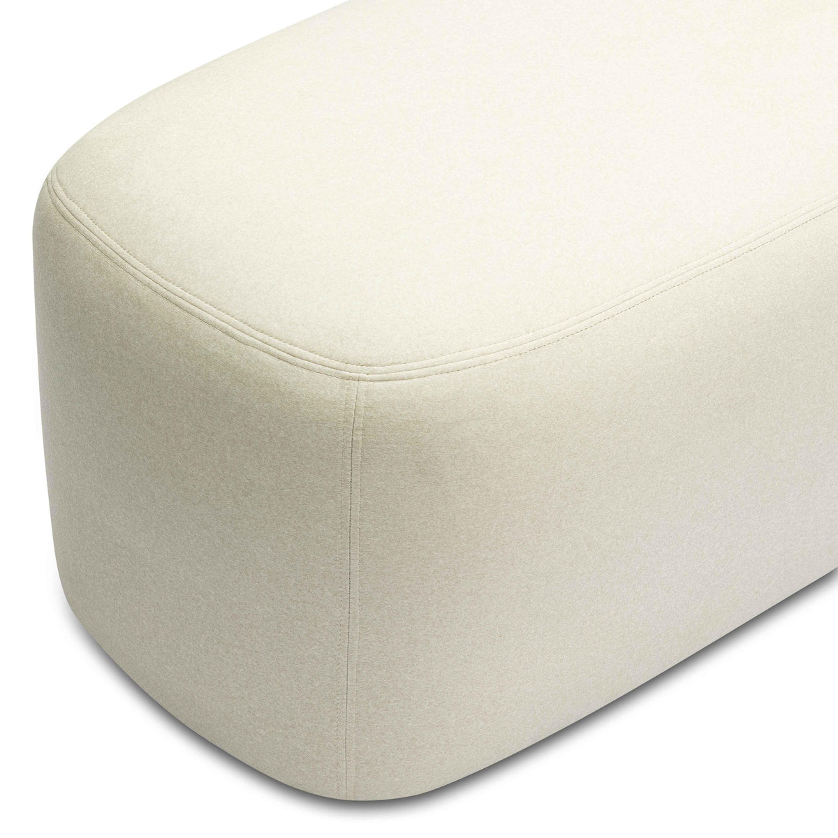 Graceland Cream Performance Faux Mohair Bench by TOV Furniture – photo 5 of 7