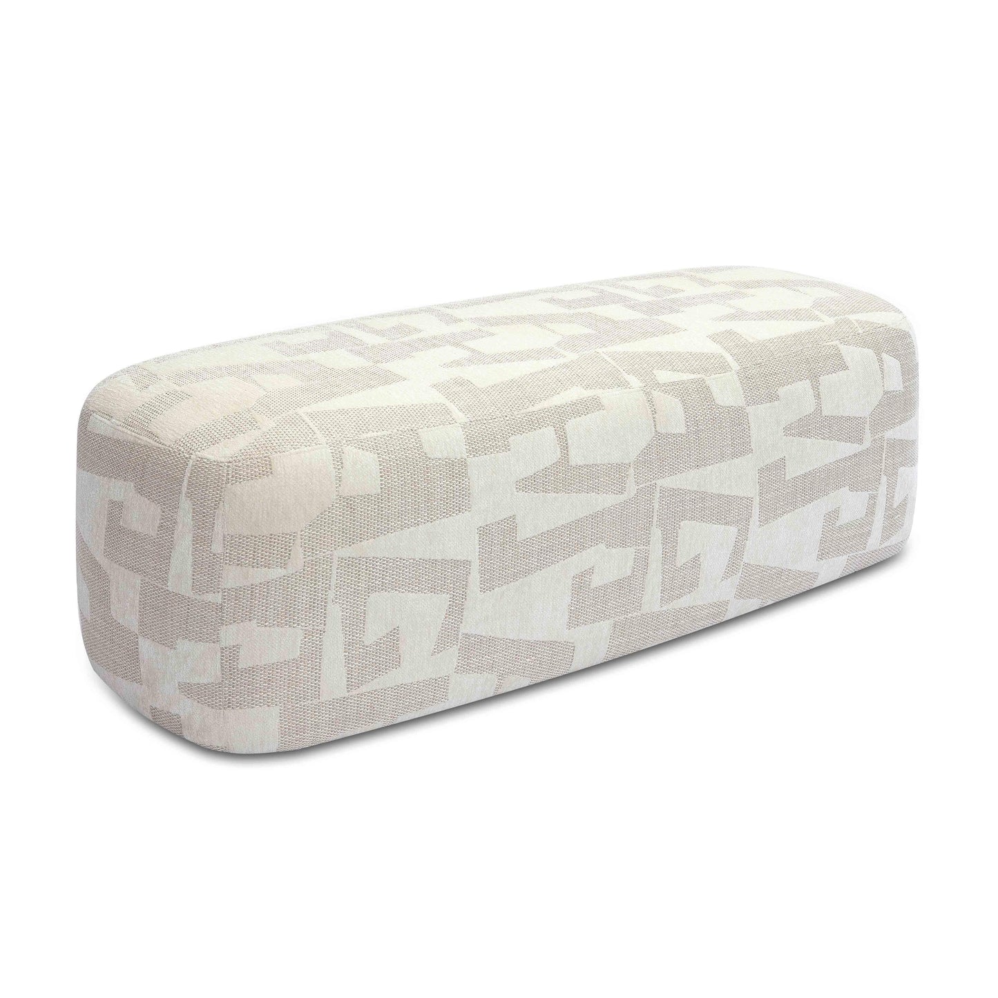 Graceland 54" Cream Performance Jacquard Bench Cream by Tov Furniture