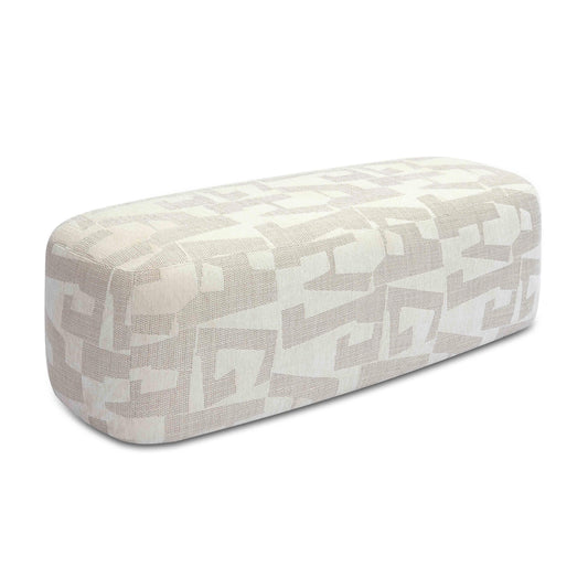 Graceland 54" Cream Performance Jacquard Bench Cream by Tov Furniture