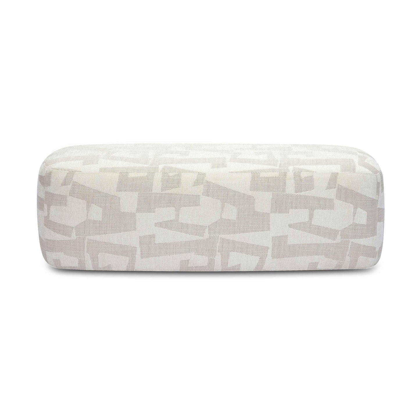 Graceland 54" Cream Performance Jacquard Bench Cream by Tov Furniture