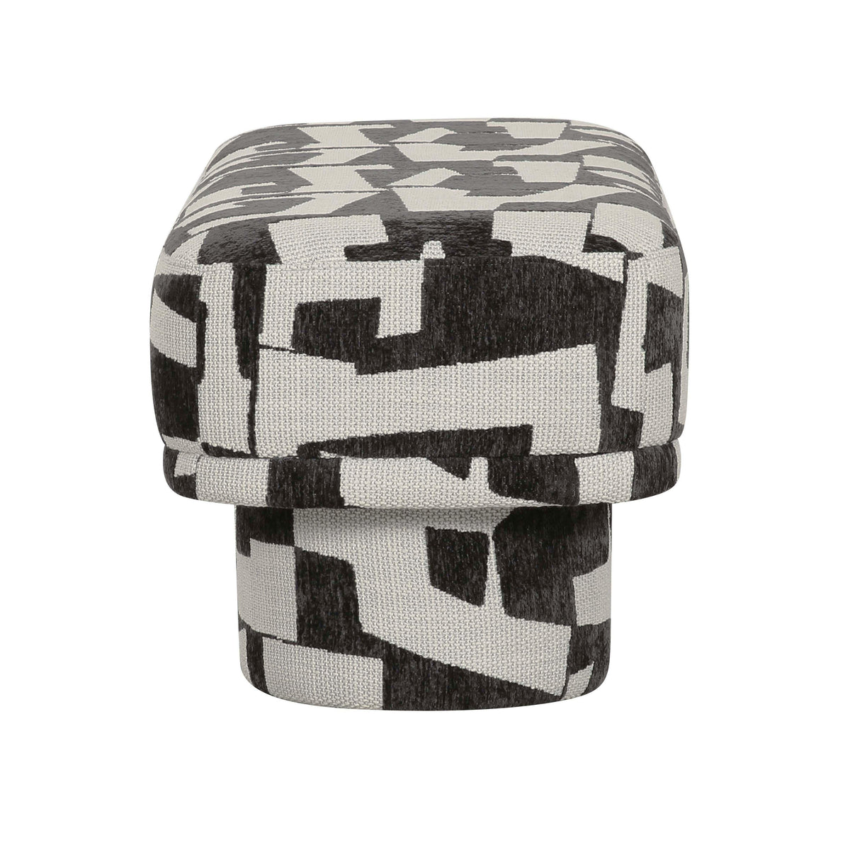 Lena Black and White Performance Jacquard Bench by TOV Furniture – photo 5 of 8