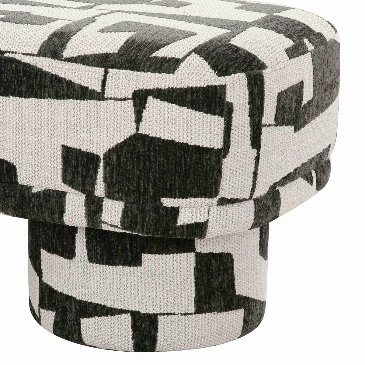 Lena Black and White Performance Jacquard Bench by TOV Furniture – photo 6 of 8