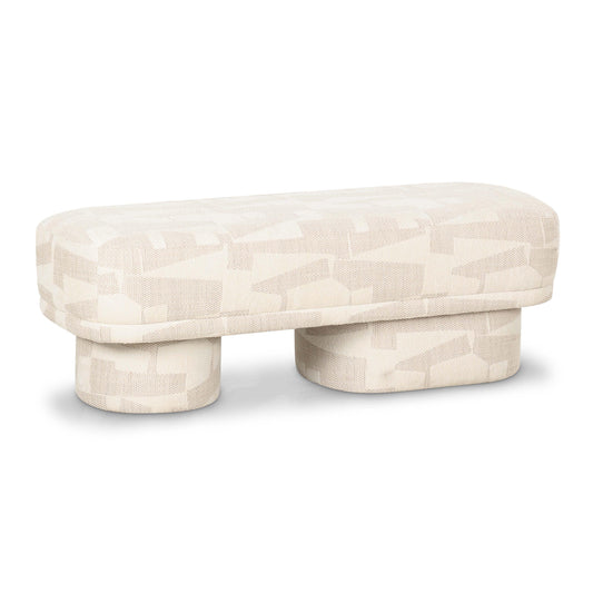 Lena 47" Performance Jacquard Bench Cream by Tov Furniture