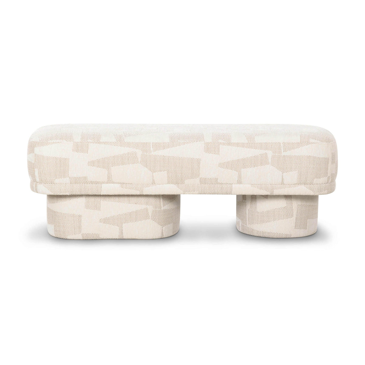 Lena Cream Performance Jacquard Bench by TOV Furniture – photo 3 of 8