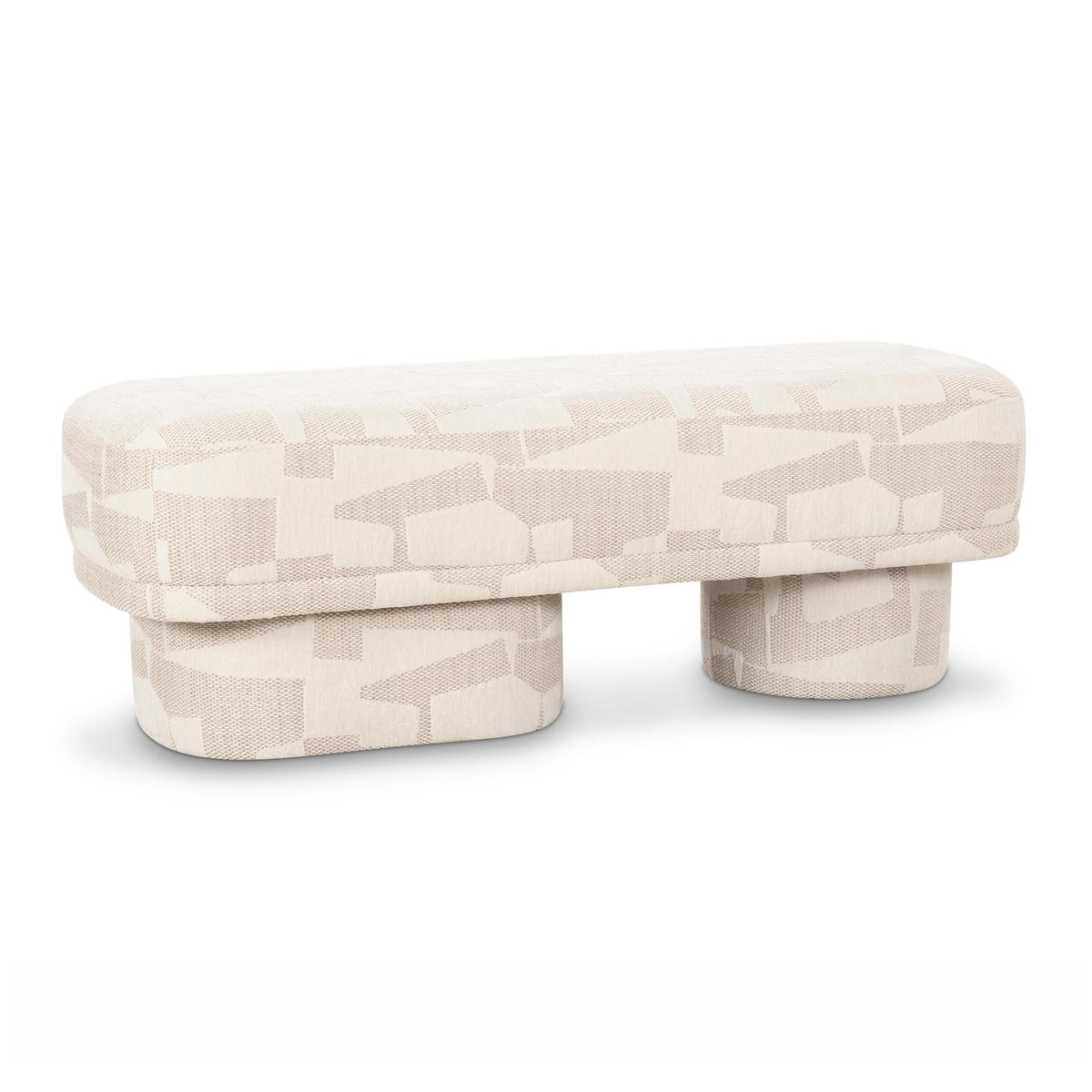 Lena Cream Performance Jacquard Bench by TOV Furniture – photo 4 of 8